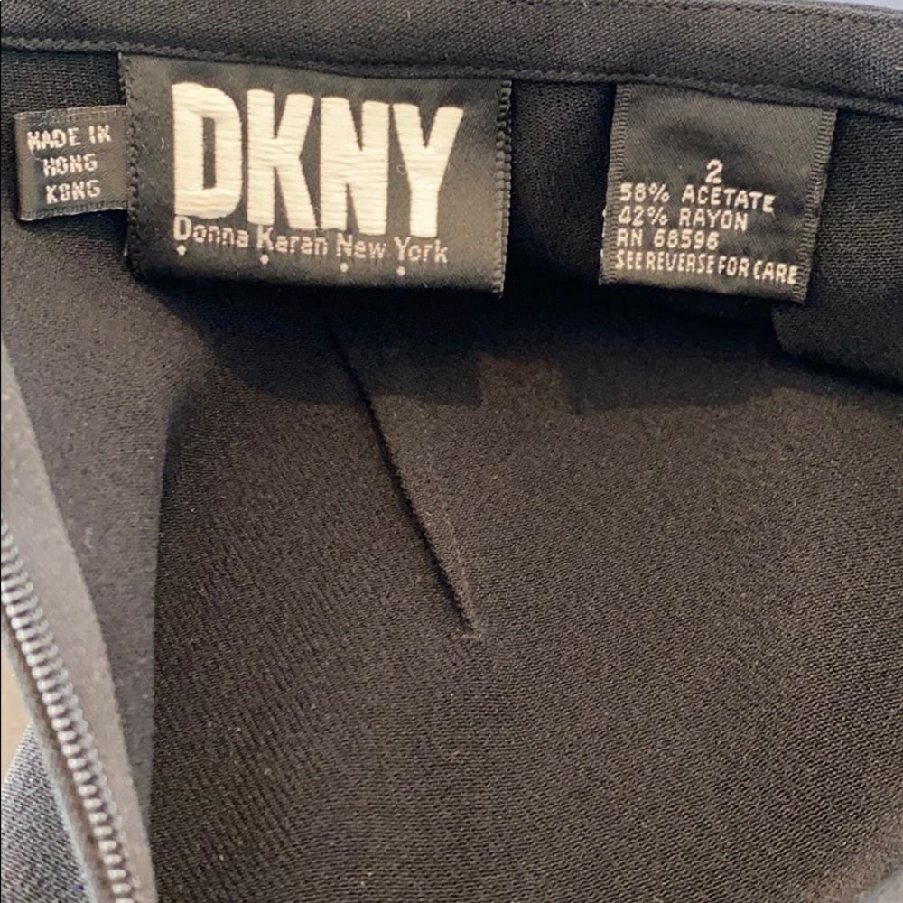Vintage DKNY black ruched side skirt Y2K grunge 2 - Picture 5 of 5